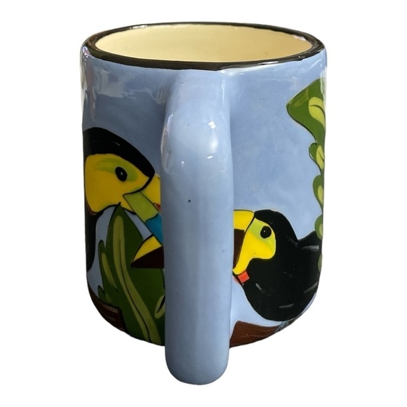 Eco Creations Costa Rica coffee/ tea mug handmade and painted. Tropical vibe - Picture 4 of 11